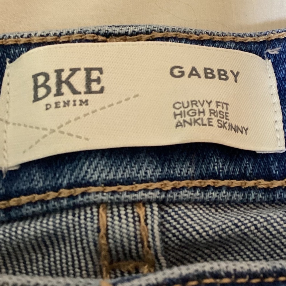 BKE Gabby Curvy Fit High Rise Ankle Skinny Jeans, Medium Wash, 29x27, Fray Hem - Picture 6 of 7